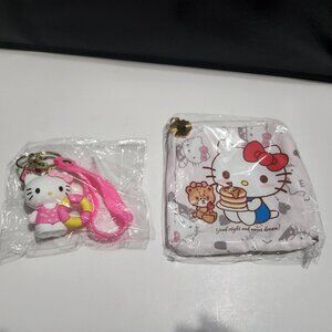 Hello kitty keychain and coin pouch bundle